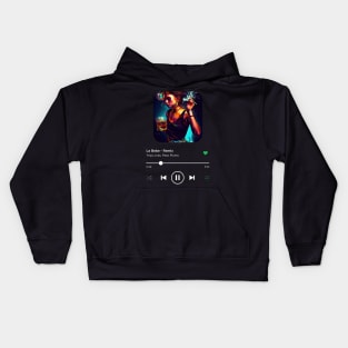 La Bebe - Remix, Yng Lvcas, Peso Pluma, Music Playing On Loop, Alternative Album Cover Kids Hoodie